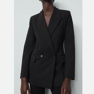 Zara double breasted fitted blazer